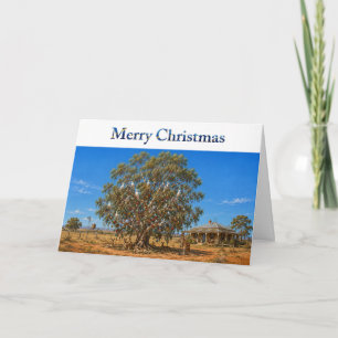 Carte Noël australien Gommiers Boules Cacatoès