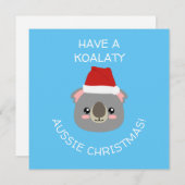 Carte Noël australien Koalaty (Devant / Derrière)