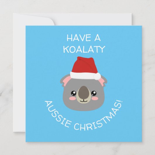 Carte Noël australien Koalaty (Devant)