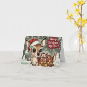 Carte Noël aux Cerfs Vintages (Fleur jaune)