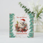 Carte Noël aux poulets mignons (Debout devant)