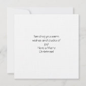 Carte Noël aux poulets mignons (Dos)