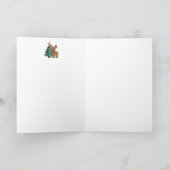 Carte Noël aux rennes d'aquarelle (Intérieur)