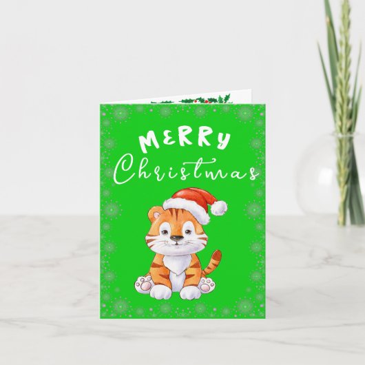 Carte Noël avec chat (Devant)