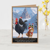 Carte Noël avec des sous-entendus drôles (Fleur jaune)