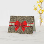Carte Noël avec impression de cuir faux façonné occident (Fleur jaune)
