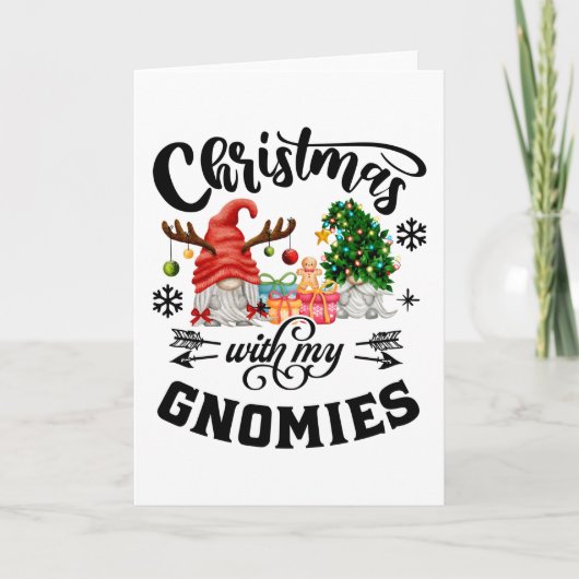 Carte Noël avec mes Gnomes de Noël (Devant)