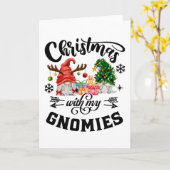 Carte Noël avec mes Gnomes de Noël (Fleur jaune)