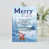 Carte Noël avec Père Noël (Debout devant)