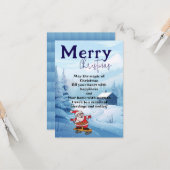 Carte Noël avec Père Noël (Devant/Arrière en situation)