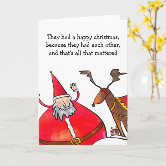 Carte Noël avec un ami (Fleur jaune)