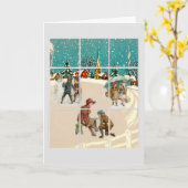 Carte Noël avec un sentiment Vintage (Fleur jaune)