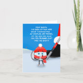 Carte Noël Balle de Golf Gelée Drôle (Devant)