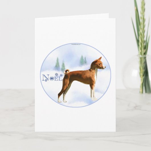 Carte Noel Basenji (Devant)