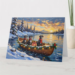 Carte Noël Bateau de Noël Grand Danois