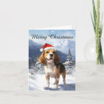 Carte Noël beagle<br><div class="desc">Design de Noël Beagle coloré.</div>