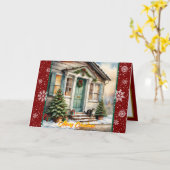 Carte Noël belle collection tendance de vacances (Fleur jaune)