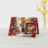 Carte Noël Belle Vacances Ancienne Collection (Fleur jaune)