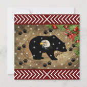 Carte Noël Black Oear Bald Eagle Wilderness (Devant)