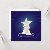 Carte Noël blanc (Devant/Arrière en situation)