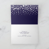 Carte Noël bleu et rouge non photo (Intérieur)