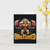Carte Noël Bodybuilding Gingersher Funny Gingerbre (Fleur jaune)