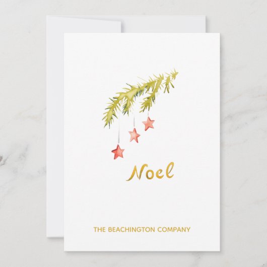 Carte *~* NOEL Branch Corporate Business Holiday Card (Devant)
