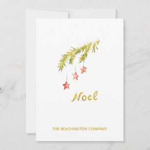 Carte *~* NOEL Branch Corporate Business Holiday Card