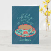 Carte Noël Brew Vacances Détendues Pliées (Fleur jaune)