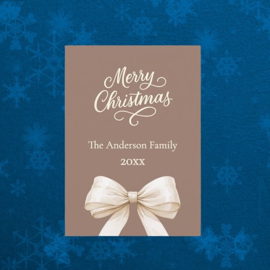 Carte Noël brun mocha