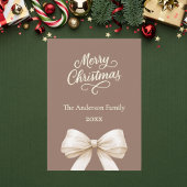 Carte Noël brun mocha