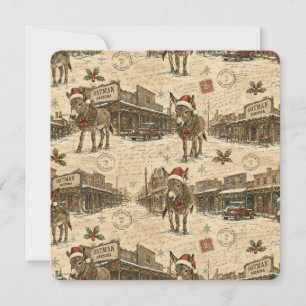 Carte Noël Burro Oatman Nostalgie