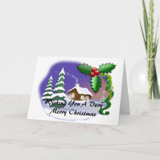 Carte Noël Cabane Cosy (Devant)