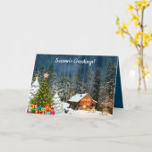 Carte Noël Cabine (Fleur jaune)