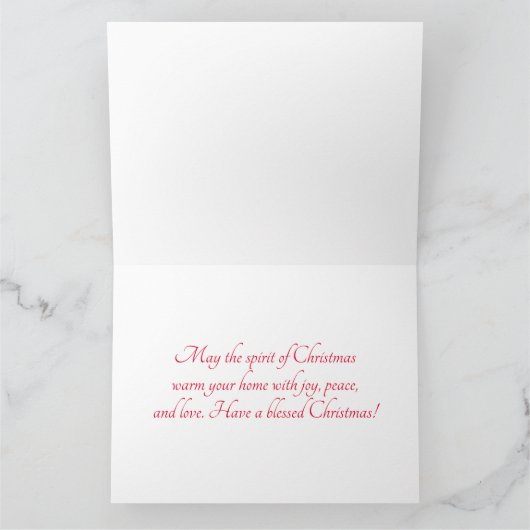 Carte Noël Caniche Mignon (Intérieur)