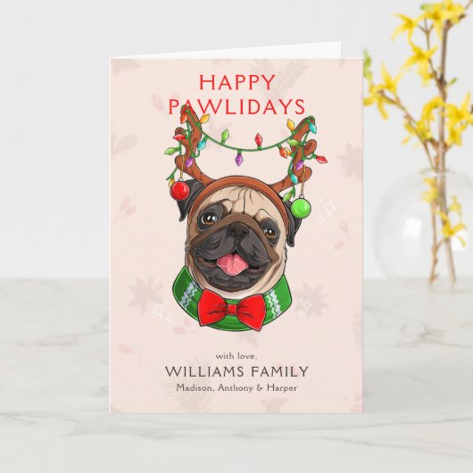 Carte Noël Carlin (Fleur jaune)