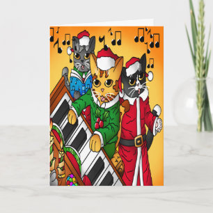 Carte Noël Carol Cats