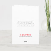 Carte Noël Carol Scrooge Dickens Noël (Dos)