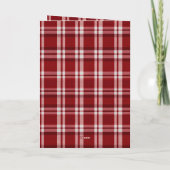 Carte Noël carreau rouge blanc (Dos)