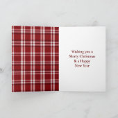 Carte Noël carreau rouge blanc (Intérieur)