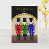 Carte Noël, Casse-noires sur scène, Soeur (Fleur jaune)