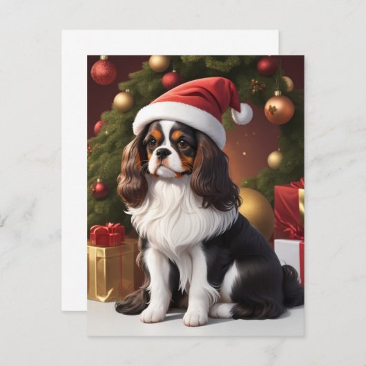 Carte noël cavalier (Devant / Derrière)