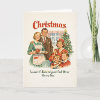 Carte Noël. C'est Impoli de S'Ignorer - Vintage