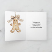 Carte Noël Chaleureux et Confortable Mignon Biscuit de G (Intérieur)