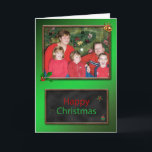 Carte Noël Chalkboard<br><div class="desc">Ajoutez votre photo à une carte de Noël en tableau noir. Avec un joli verset intérieur,  c'est la carte parfaite à envoyer à votre famille.</div>