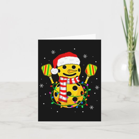 Carte Noël Chapeau Snowman Cadeaux Pour Noël Funny Pickl (Devant)