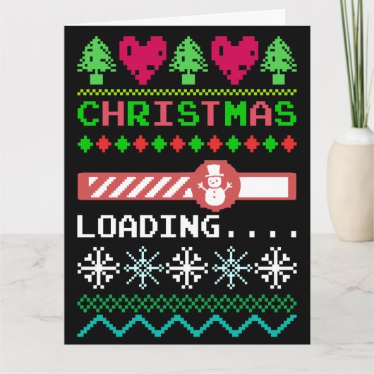 Carte Noël Charge Pullover De Noël Moche Drôle (Devant)