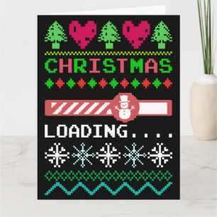 Carte Noël Charge Sweater de Noël Moche Drôle