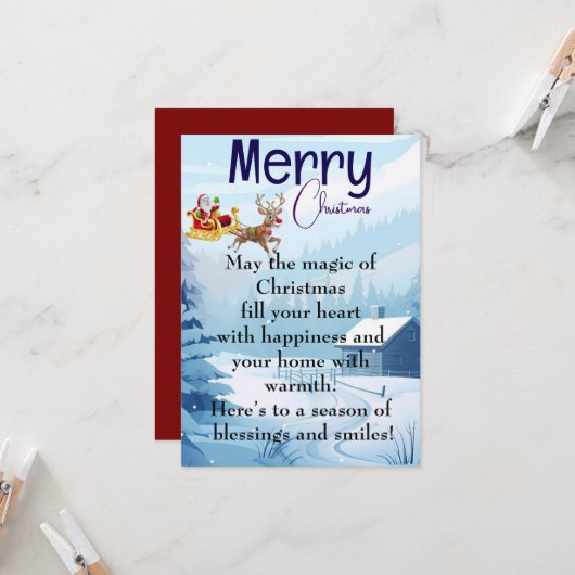 Carte Noël charmant (Devant/Arrière en situation)