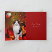Carte Noël Chat (Intérieur)